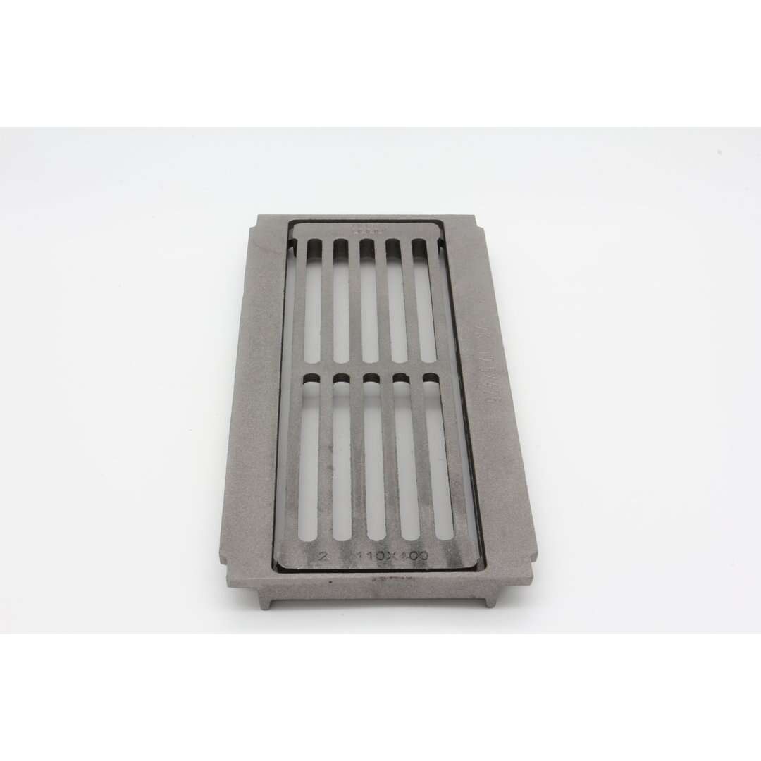 Ofenrost - Gussrost 175 x 420 mm mit Einbaurahmen