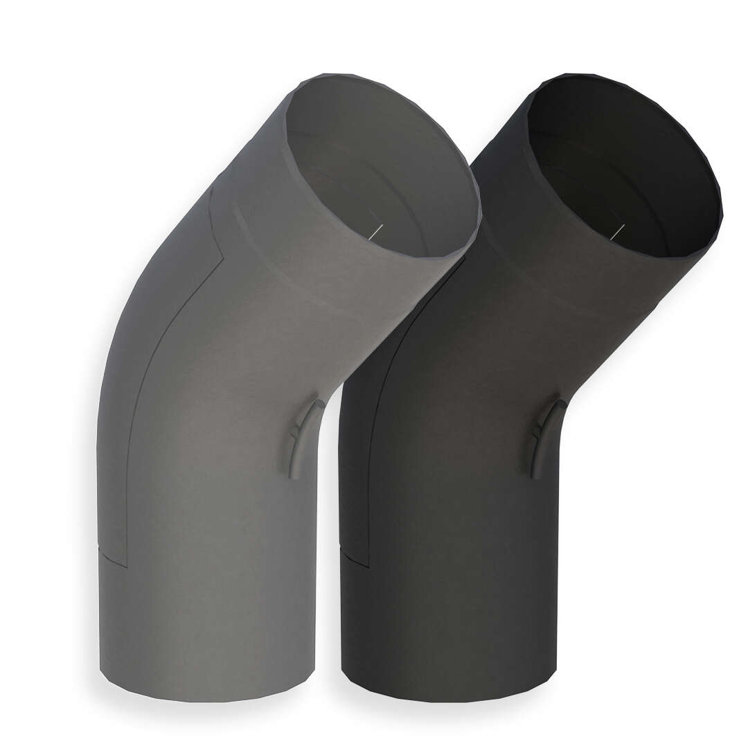 Ø 150 mm Ofenrohr Bogen 45° gezogen