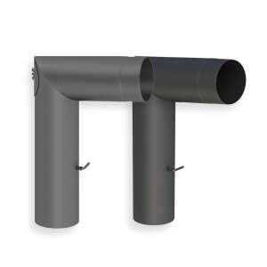 Ofenrohr Bogen zweiteilig lang mit Tür und...