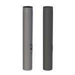 Ofenrohr 100 cm mit Drosselklappe, Kondensatring und Tür