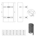 Ofenrohr Strahlungsschutz 50 cm