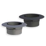 Ofenrohr Wandfutter mit Zentrierfedern und Wandrosette