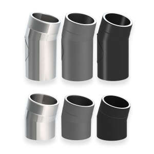 Jeremias Ofenrohr doppelwandig ISO-Line Winkel 15&deg;