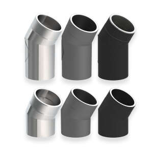 Jeremias Ofenrohr doppelwandig ISO-Line Winkel 30&deg;