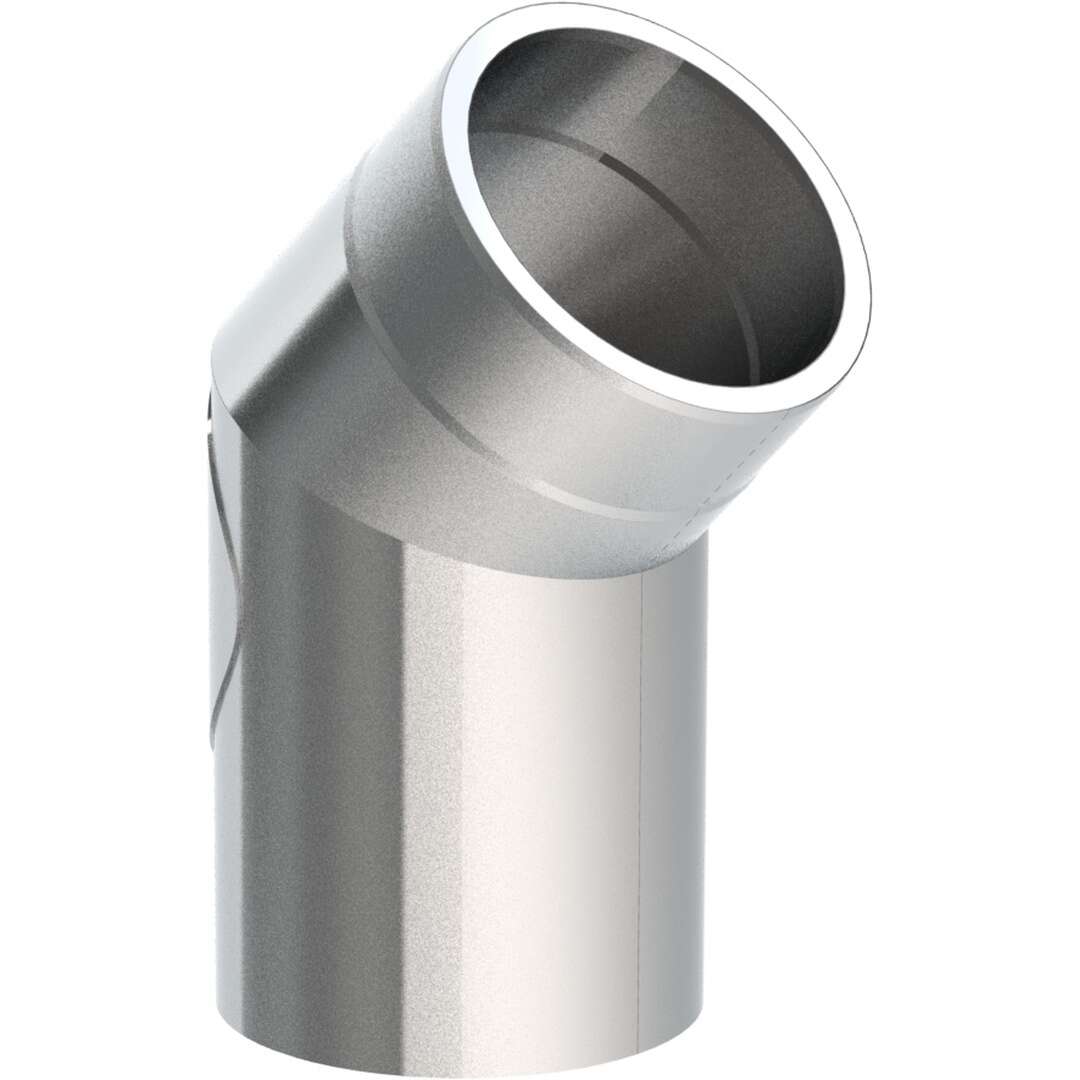 Jeremias Ofenrohr doppelwandig ISO-Line Winkel 45°