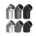 Jeremias Ofenrohr doppelwandig ISO-Line Winkel 45°