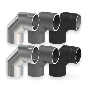 Jeremias Ofenrohr doppelwandig ISO-Line Winkel 90&deg;