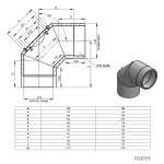 Jeremias Ofenrohr doppelwandig ISO-Line Winkel 90°