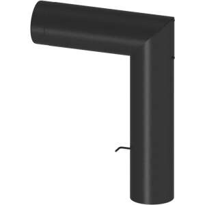 Jeremias Ofenrohr doppelwandig ISO-Line Winkelrohr 90&deg; mit Drosselklappe
