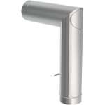 Jeremias Ofenrohr doppelwandig ISO-Line Winkelrohr 90° mit Drosselklappe