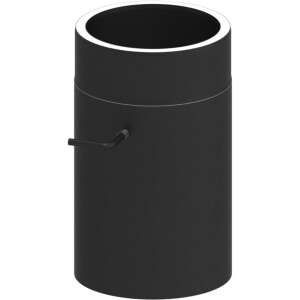 Jeremias Ofenrohr doppelwandig ISO-Line L&auml;ngenelement 300 mm mit Drosselklappe