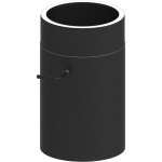 Jeremias Ofenrohr doppelwandig ISO-Line Längenelement 300 mm mit Drosselklappe