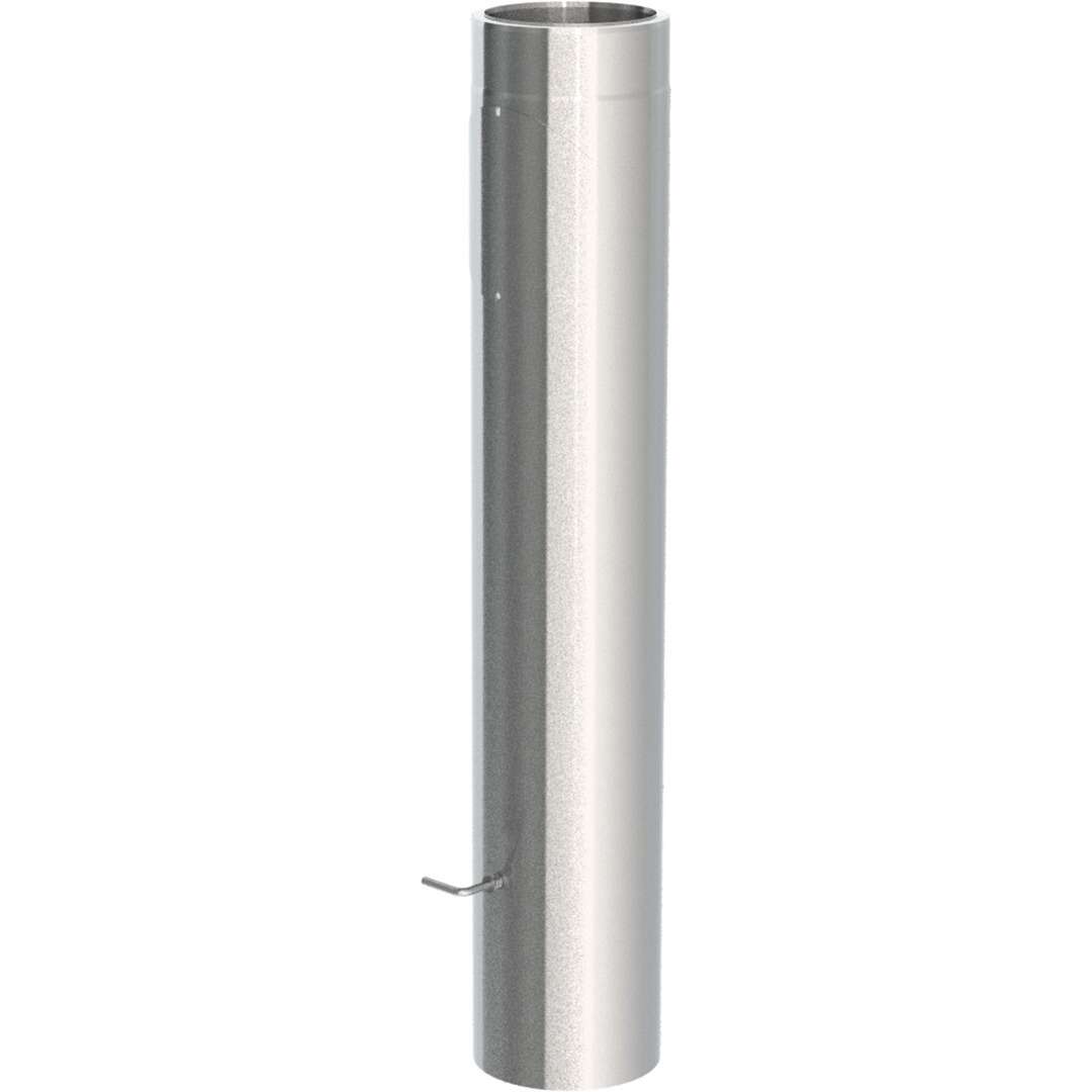 Jeremias Ofenrohr doppelwandig ISO-Line Längenelement mit Drosselklappe