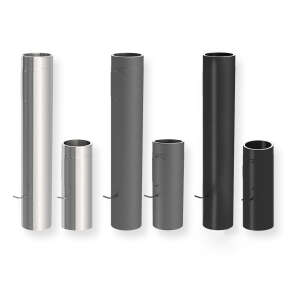 Jeremias Ofenrohr doppelwandig ISO-Line L&auml;ngenelement mit Drosselklappe