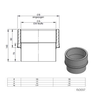 Jeremias &Uuml;bergang von Kaminofen auf ISO-LINE doppelwandig