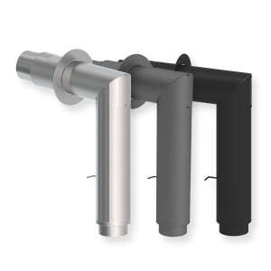 Jeremias Ofenrohr doppelwandig ISO-Line Winkelrohr-Set 90&deg;