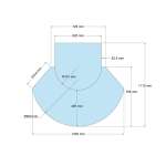 Funkenschutzplatte Glas für Kaminofen zweiteilig Rundbogen
