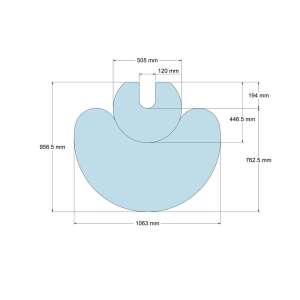 Funkenschutzplatte Glas für Kaminofen zweiteilig...