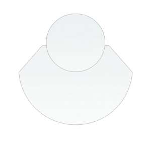 Funkenschutzplatte Glas für Kaminofen zweiteilig Kreis