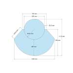 Funkenschutzplatte Glas für Kaminofen zweiteilig Kreis
