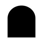 Funkenschutz Stahlbodenplatte Schwarz Halbrund 120 x 100 cm