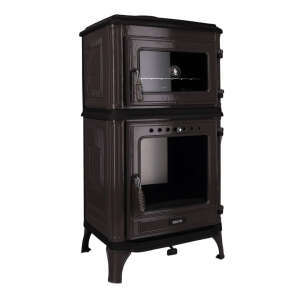 Gussofen Ferrox 55 Back grau emailliert