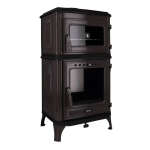 Gussofen Ferrox 55 Back grau emailliert