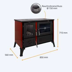 K&uuml;chenherd Cook Smart rot emailliert