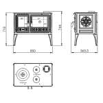 Küchenherd Cook Lite schwarz
