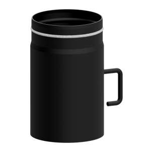 Ofenrohr L&auml;ngenelement mit Drosselklappe RLU