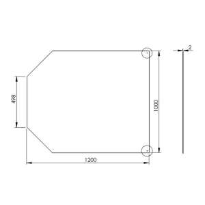 Funkenschutz Stahlbodenplatte Schwarz Sechseck 120 x 100 cm