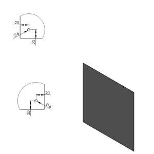 Funkenschutz Stahlbodenplatte Schwarz Quadrat 100 x 100 cm
