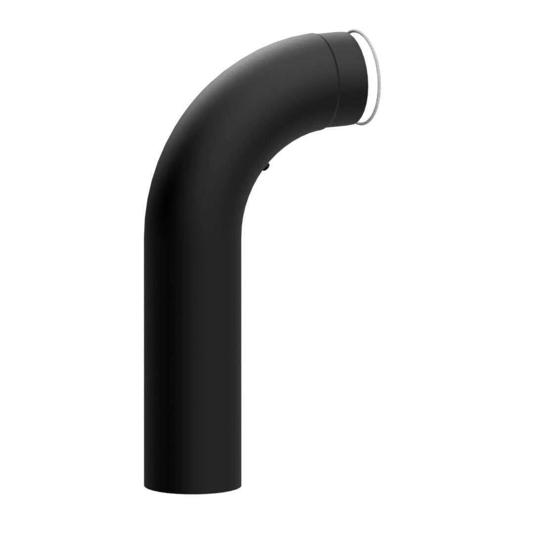 Ø 150 mm Ofenrohr Bogen 90° gezogen mit Tür RLU