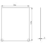 Funkenschutz Stahlbodenplatte Schwarz Rechteck 120 x 100 cm