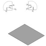 Funkenschutz Stahlbodenplatte Schwarz Rechteck 120 x 100 cm