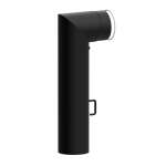 Ø 150 mm Bogen 90° 700/250 mm eckig mit Tür und Drosselklappe RLU