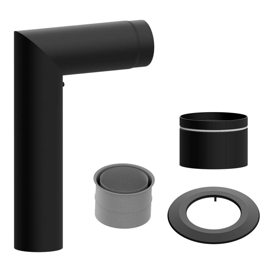 Ofenrohr-Set eckig mit Tür RLU
