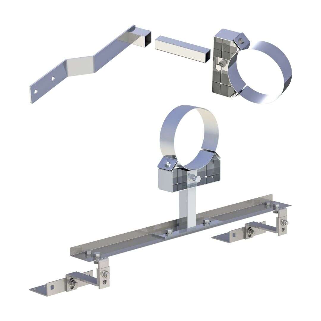 DW-ECO 2.0 - Dachhaken-Set zur Schornsteinbefestigung auf Schrägdächern
