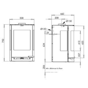 Wand-Kaminofen Aduro 9.4