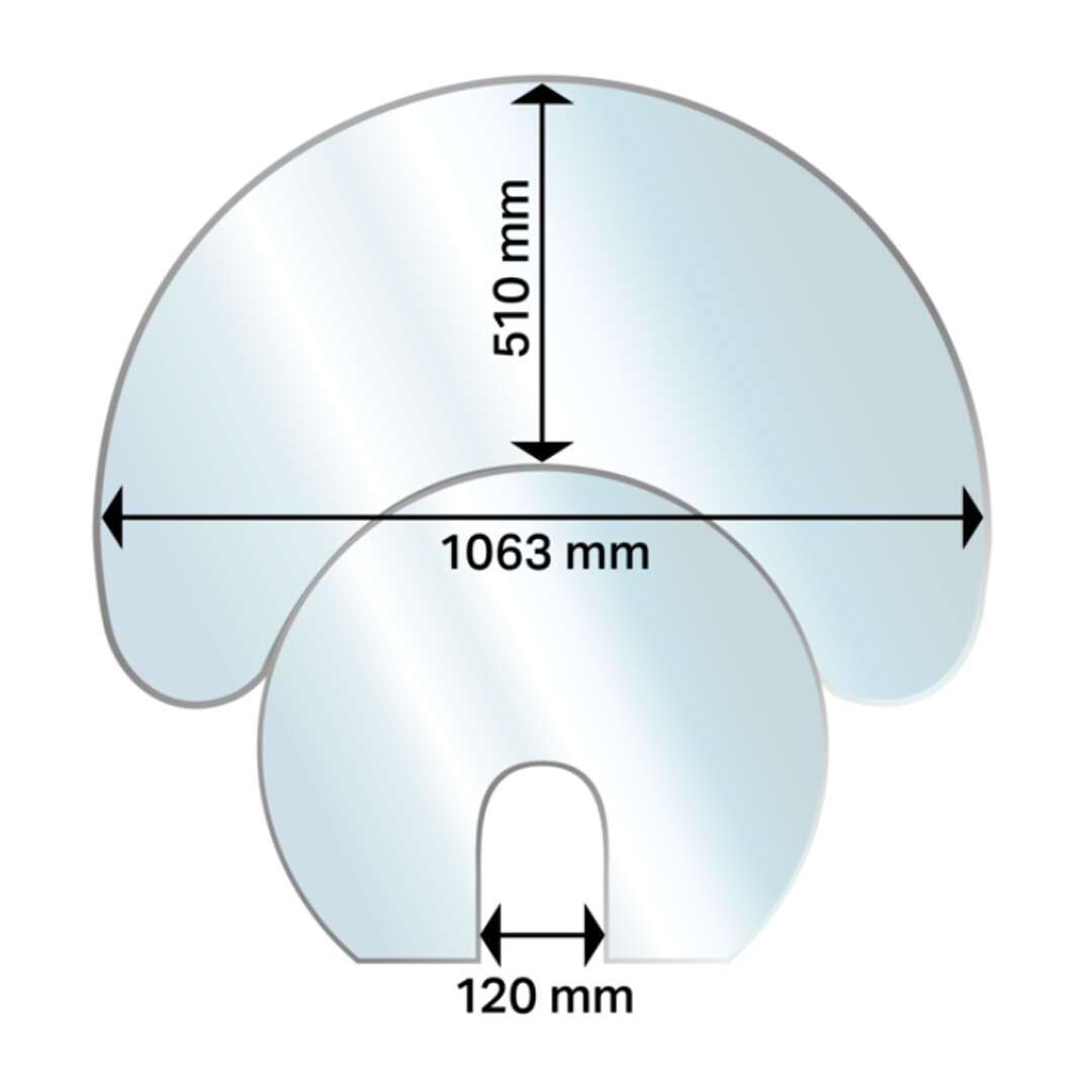 Aduro Glas Bodenplatte, halbmond