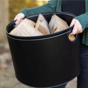 Aduro Holzeimer Ø 44 cm Stahl schwarz