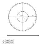 Pelletofenrohr Wandrosette geschlossen