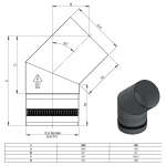 Pelletofenrohr 45° Bogen