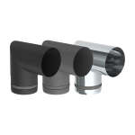 Pelletofenrohr 90° Bogen zweiteilig