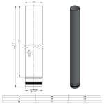 Pelletofenrohr Längenelement