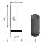 Pelletofenrohr Längenelement