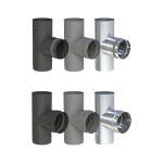 Pelletofenrohr T-Stück 90° mit Revisionsöffnung