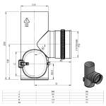 Pelletofenrohr T-Stück 90° mit Revisionsöffnung