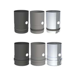 Pelletofenrohr Ofenanschlussstück mit Messstutzen