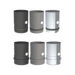 Pelletofenrohr Ofenanschlussstück mit Messstutzen